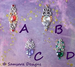 Tribal Bindi Bauchtanz Hafla Fee Festival Rave Chakra Drittes Auge Hippie Goth - Bild 1 von 25