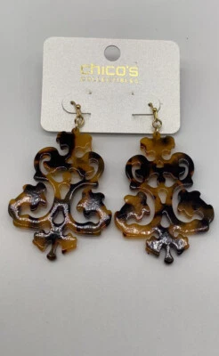 Pendientes colgantes de tortuga sintética china Chico’s (nuevos) Foto 1 de 3