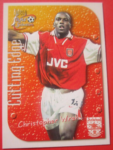 Christopher Wreh Futera Fans Selection Arsenal 1999 Cutting Edge embossed card