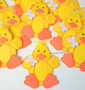 10  FOAM Duck PARTY FAVORS Yellow Duck BABY SHOWER  Birthday Foam Decoration 6"
