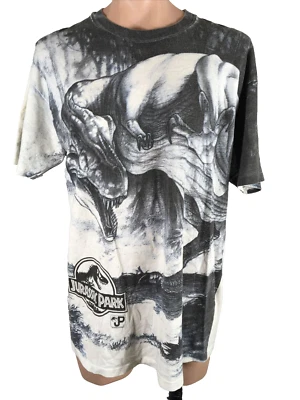 Película Parque Jurásico De Colección 1993 Promo Impresión Completa AOP T-Rex Sangre Talla XL Foto 1 de 4