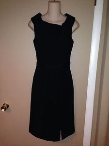 HUGE WHITE HAUSE BLACK MARKET LADIES BLACK DRESS size 0. - Picture 1 of 9