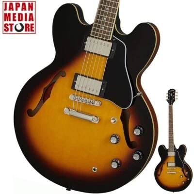 Guitarra elétrica Epiphone inspirada na Gibson ES-335 vintage Sunburst NOVA - Imagem 1 de 4