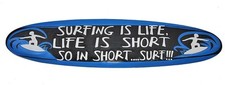 Surfboard als Wandmaske 100cm Surfer Surfbrett aus Holz 1,00M Hawaii
