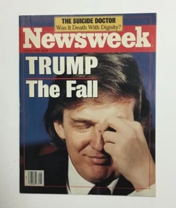 President Donald Trump Newsweek Newsstand “Trump The Fall” June 18th, 1990 NL - Picture 1 of 2
