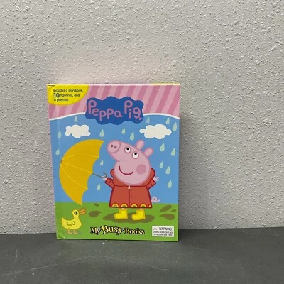 Peppa Pig~My Busy Book ~ Includes A Storybook, Figurines, And Playmat  Brand NEW - Image 1 of 4