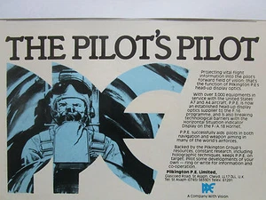 10-12/1980 PUB PILKINGTON PE HEAD-UP DISPLAY OPTICS PILOT PILOTE A-7 A-4 F-16 AD - Imagen 1 de 1