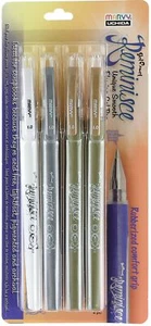 Marvy Uchida Gel Reminisce Pen Set 4/Pkg-2 Gold, 1 Silver & 1 White (Pack of 2) - Picture 1 of 1