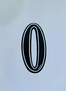 NOS Zeronine BMX Motocross number plate number 0 Black MATT vintage oldschool - Foto 1 di 1