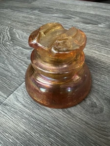 Vintage Corning Pyrex Marigold Carnival Glass SaddleTop Dome Insulator - Picture 1 of 5