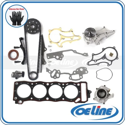 Kit de cadena de distribución para camioneta Toyota 85-95 4Runner Celica l4 junta de bomba de agua de aceite Foto 1 de 4