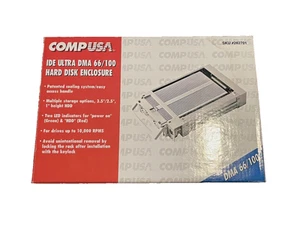 NEW OPEN BOX COMPUSA IDE ULTRA DMA 66/100 Hard Disk Enclosure Vintage Retro PC - Afbeelding 1 van 3