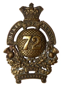 Britisches Militär Mützenabzeichen, 72. Highlanders Regiment of Foot, 1874-81 - Bild 1 von 2