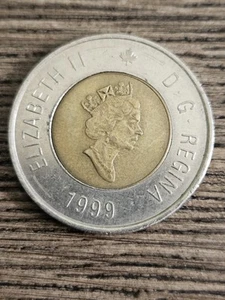 Canada 2 Dollar Coin 1999 Nunavut Queen Elizabeth II Bi-metallic. DDO/DDR ERRORS - Picture 1 of 12