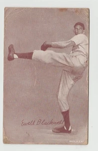 BASEBALL Vintage EWELL BLACKWELL Arcade Exhibit Card Cincinnati Reds B&W - Picture 1 of 2