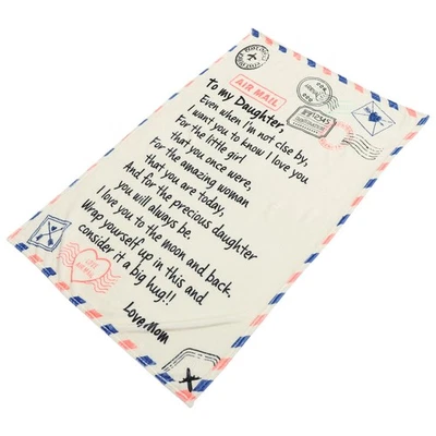  Zu meiner Tochter multifunktionales Umschlag Muster Decke Reisedecke Büro - Bild 1 von 4