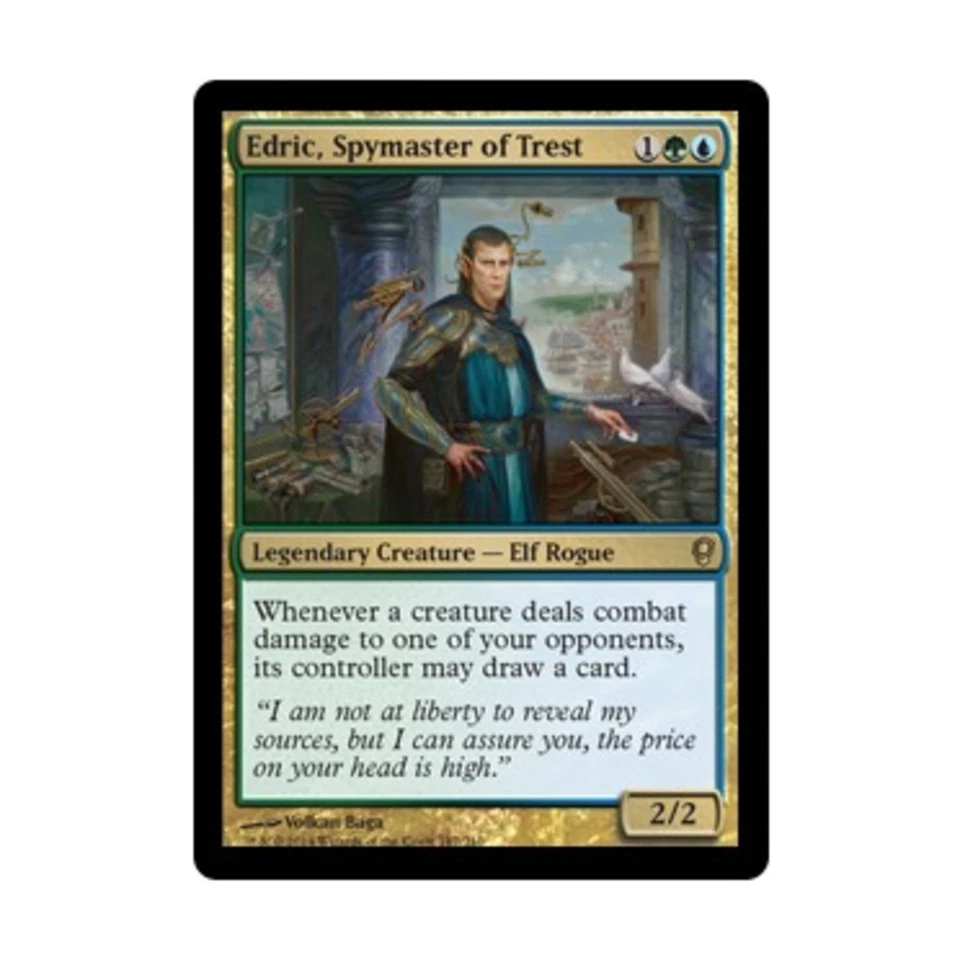 WOTC MtG Conspiracy Edric, Spymaster of Trest (R) (Foil) EX - Image 1 of 1