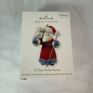 Hallmark Andenken Ornament 2011 Ein Besuch vom Weihnachtsmann Eule #3 3. in Serie - Bild 1 von 10