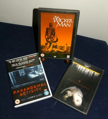3 Cult HORROR Movies Wicker Man, Blair Witch Project & Paranormal Activity - Image 1 of 4