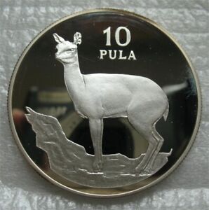 Botswana 10 Pula 1978 Silver Proof Coin Conservation Series Klipspringer