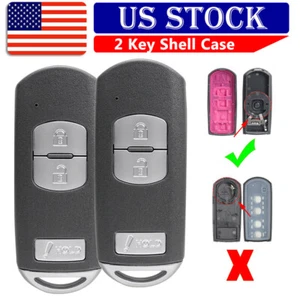 2 Case Key Shell Fob for 2012 - 2017 2018 2019 Mazda CX-5 without Power Liftgate - Picture 1 of 10