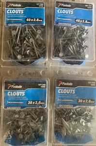 2 Boxes 40x2.8mm & 2x Boxes 30x2.8mm Galvanised Clouts 500g Boxes Each Box - Picture 1 of 1