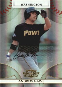 2008 (NATIONALS) Donruss Threads Signatures Gold #99 Andrew LeFave/975 AUTO