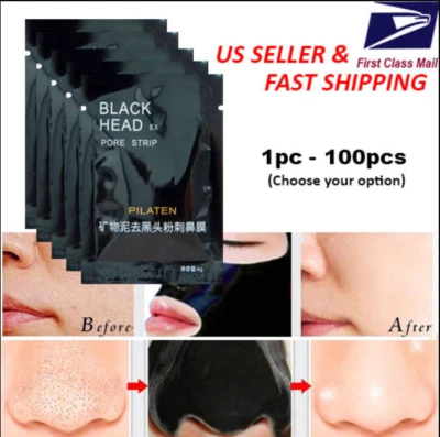 [ PILATEN ] Blackhead Remover-Deep Cleansing Black Mud Mask-Acne Pore Strip Peel - Image 1 of 2