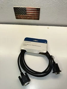 Insignia VGA Monitor Replacement Extension Cable Black 6ft NS-PV06501 - NEW - Picture 1 of 5