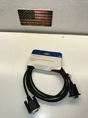 Insignia VGA Monitor Replacement Extension Cable Black 6ft NS-PV06501 - NEW - Image 1 of 4