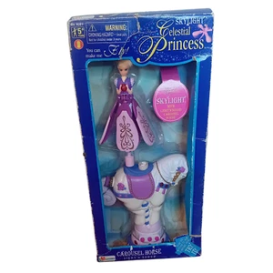 BNIB Rare 1996 Skylight Celestial Princess Spinning Doll & Carousel Horse READ - Picture 1 of 16