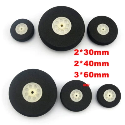 Flugzeug Leichträder Leichtrad 30mm 40mm 60mm Schwammrad Fahrwerk RC Modellbau - Bild 1 von 4