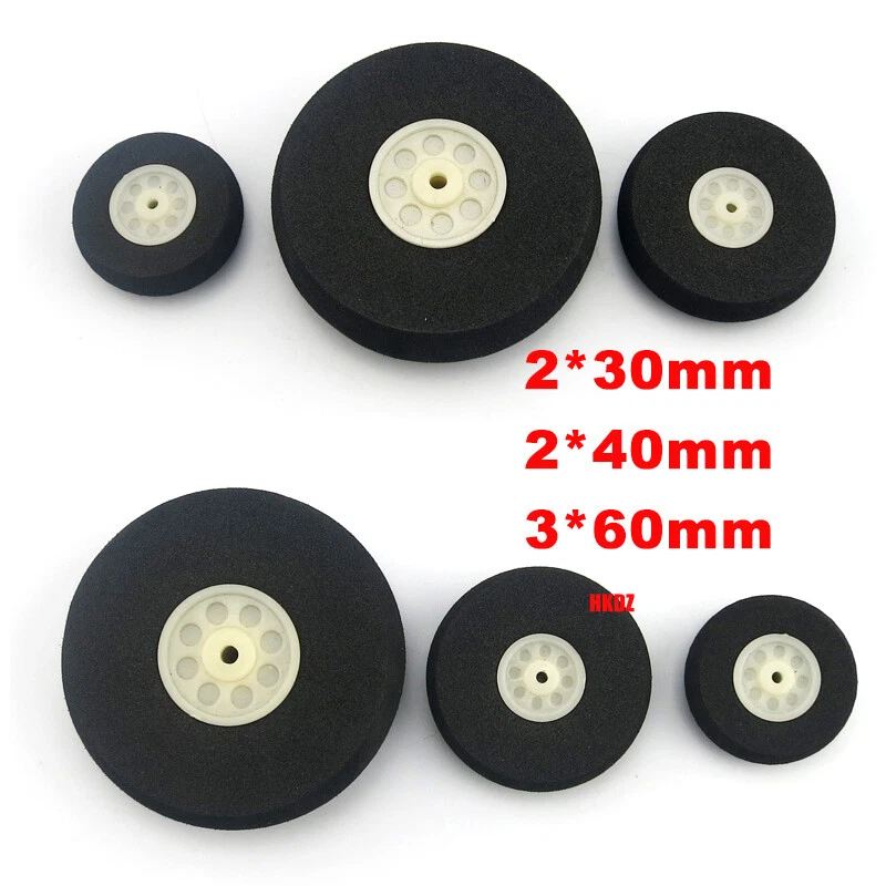 Flugzeug Leichträder Leichtrad 30mm 40mm 60mm Schwammrad Fahrwerk RC Modellbau - Bild 1 von 4