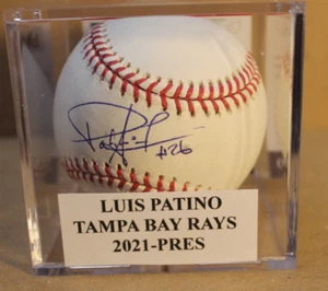 PATINO, LUIS 2021-2023 TAMPA BAY RAYS SIGNED BASEBALL PSA AUTHENTIC - Picture 1 of 2