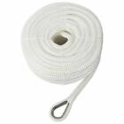 RealPlus 1/2" x 100' Nylon Double Braid Anchor Line Rope with Stainless Thimble