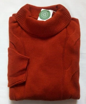 Herren Rollkragen Pullover L, XL, XXL, 3XL Wolle 55% Nylon 45% dicht d.orange - Bild 1 von 4