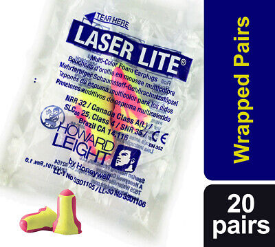 40 Soft Foam Ear Plugs (20 Pairs) Howard Leight Laser Lite Earplugs SNR 35dB • 3.79£