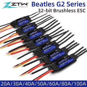 ZTW 32-Bit Beatles G2 20A/30A/50A/100A 2-6S SBEC ESC sin escobillas para avión de radiocontrol - Imagen 1 de 32