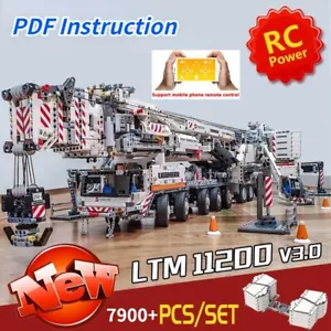 Liebherr LTM 11200 Crane with Motors Building Blocks RC MOC Bricks Toys 7900pcs+ - Picture 1 of 10