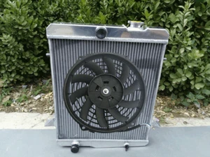 Aluminum Radiator + Fan For 1965-1968 TRIUMPH TR4A 1965 1966 1967 1968 - Picture 1 of 7