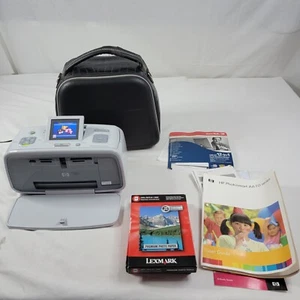 HP Photosmart A616 Digital Photo Inkjet Printer w Case & Premium Photo Paper - Picture 1 of 12