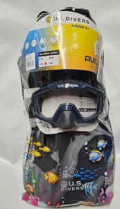 U.S. Divers Avila Jr 6+ Kids Shoe SZ 1 to 4 Snorkeling Set Mask Snorkel Fins NEW - Picture 1 of 5