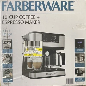 Farberware Dual Brew, 10 Cup Coffee + Espresso Maker - BRAND NEW - Picture 1 of 1