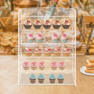 5 Tiers Acrylic Display Case Shelf Dustproof Showcase Holder for Retail Display - Picture 1 of 23