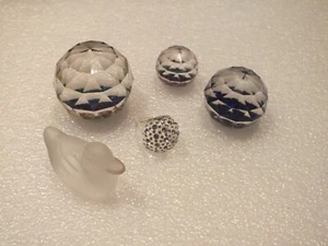 Vintage - Konvolut alte Glas - Kristall - Diamant - Kugel +Ring + Glas Ente - K2 - Bild 1 von 20