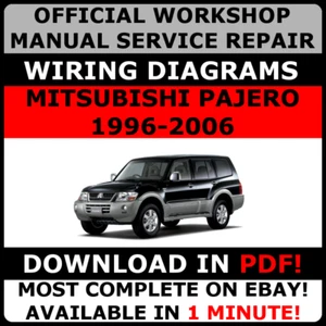 # OFFICIAL WORKSHOP SERVICE Repair MANUAL MITSUBISHI PAJERO 1996-2006 +WIRING# - Picture 1 of 6