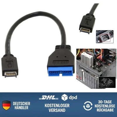 20cm USB 3.0 auf 3.1 Typ E Frontpanel-Kabeladapter für effiziente PC-Verbindung - Bild 1 von 4