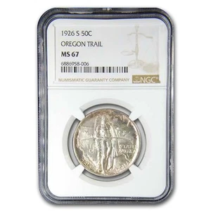 1926-S Oregon Trail Commemorative Half Dollar MS-67 NGC - Picture 1 of 3