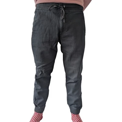 GAP Casual Jogger Drawstring Waist Washed Black Men's | S - Image 1 of 4