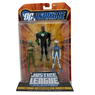 FIRE Green Lantern ICE Figures JUSTICE LEAGUE 3Pk DC UNIVERSE Fan Collection - Image 1 of 2